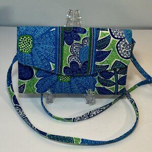 Vera Bradley "Doodle Daisy" Strap Wallet Crossbody